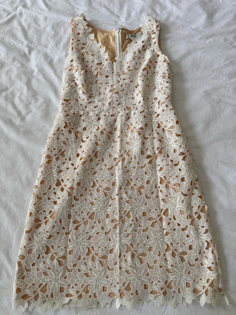 LOFT White Floral Lace Dress Size 0
